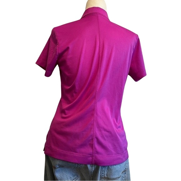 Nike Golf Dri-FIT Polo Shirt Pink Purple Fitted Activewear Athleisure Top‎ M - Picture 3 of 7